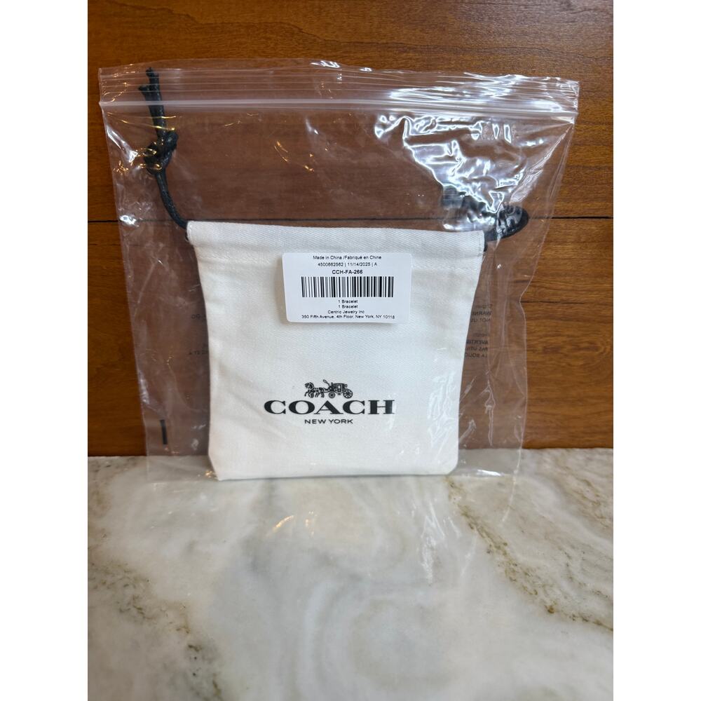 Coach Demure Heart Charm Bracelet 14K Gold Plated - Picture 6 of 7